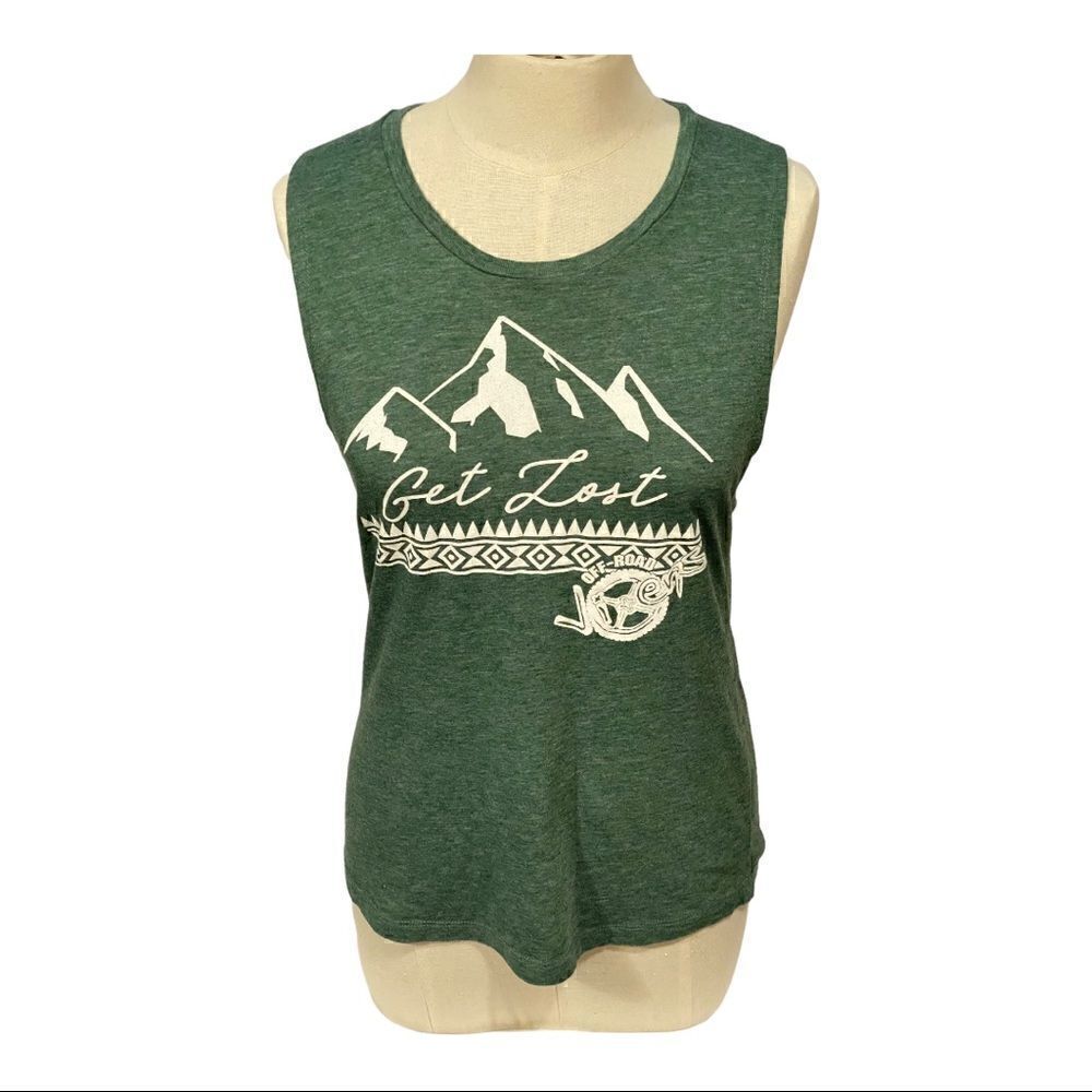Off Road Vixens Green Get Lost Tank Top